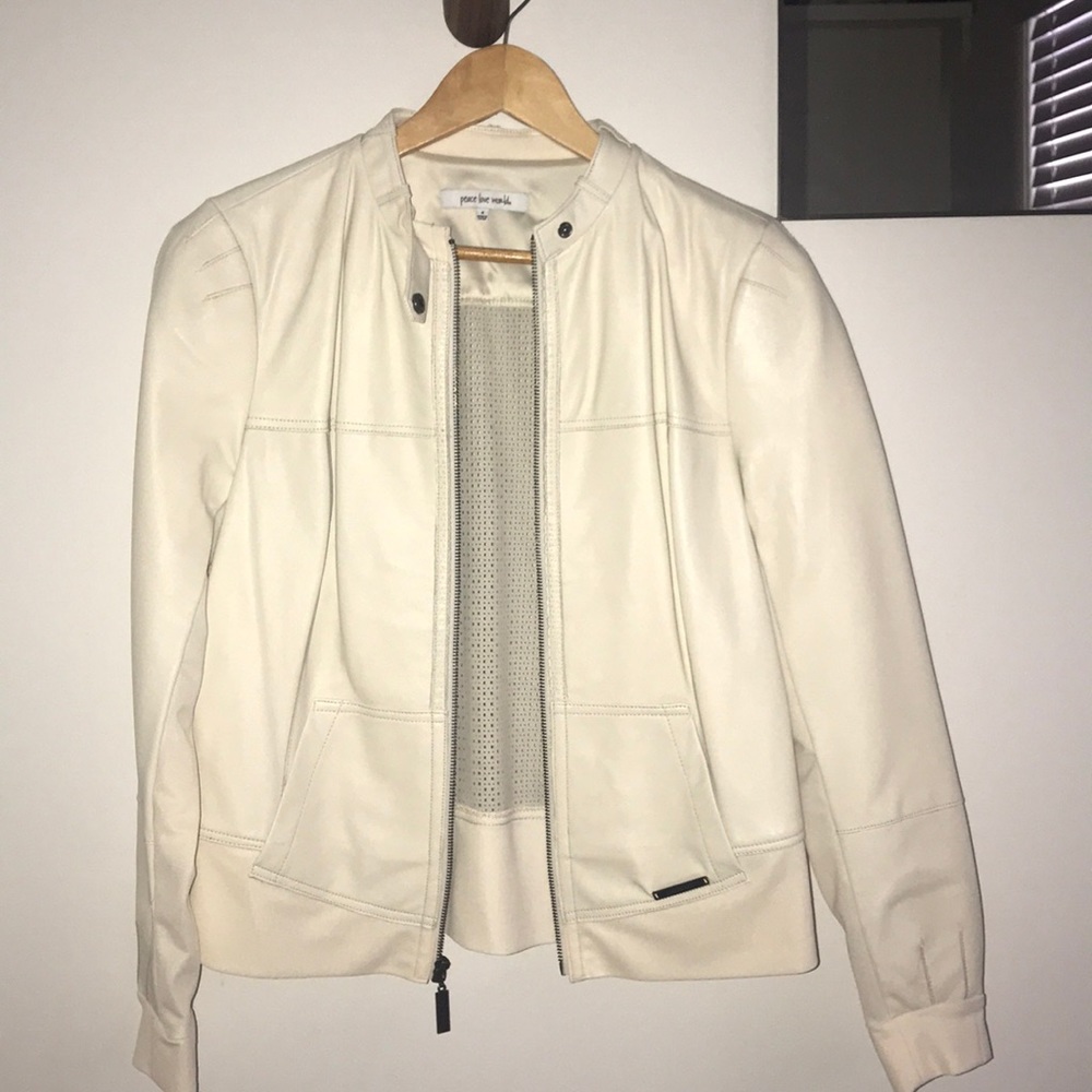 Peace Love World perforated leather jacket